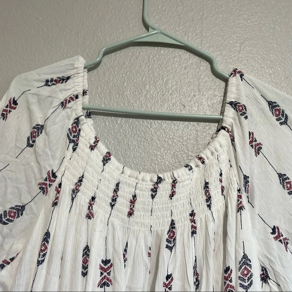 White Floral Off The Shoulder Boho New Dress​​​ - Picture 5 of 8